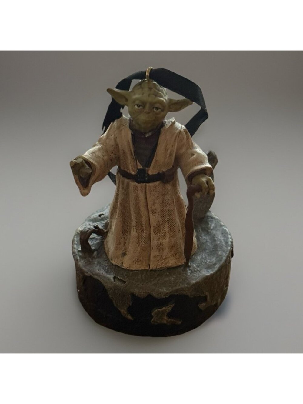 DISNEY STORE STAR WARS TALKING YODA SKETCHBOOK CHRISTMAS ORNAMENT WORKS READ!!